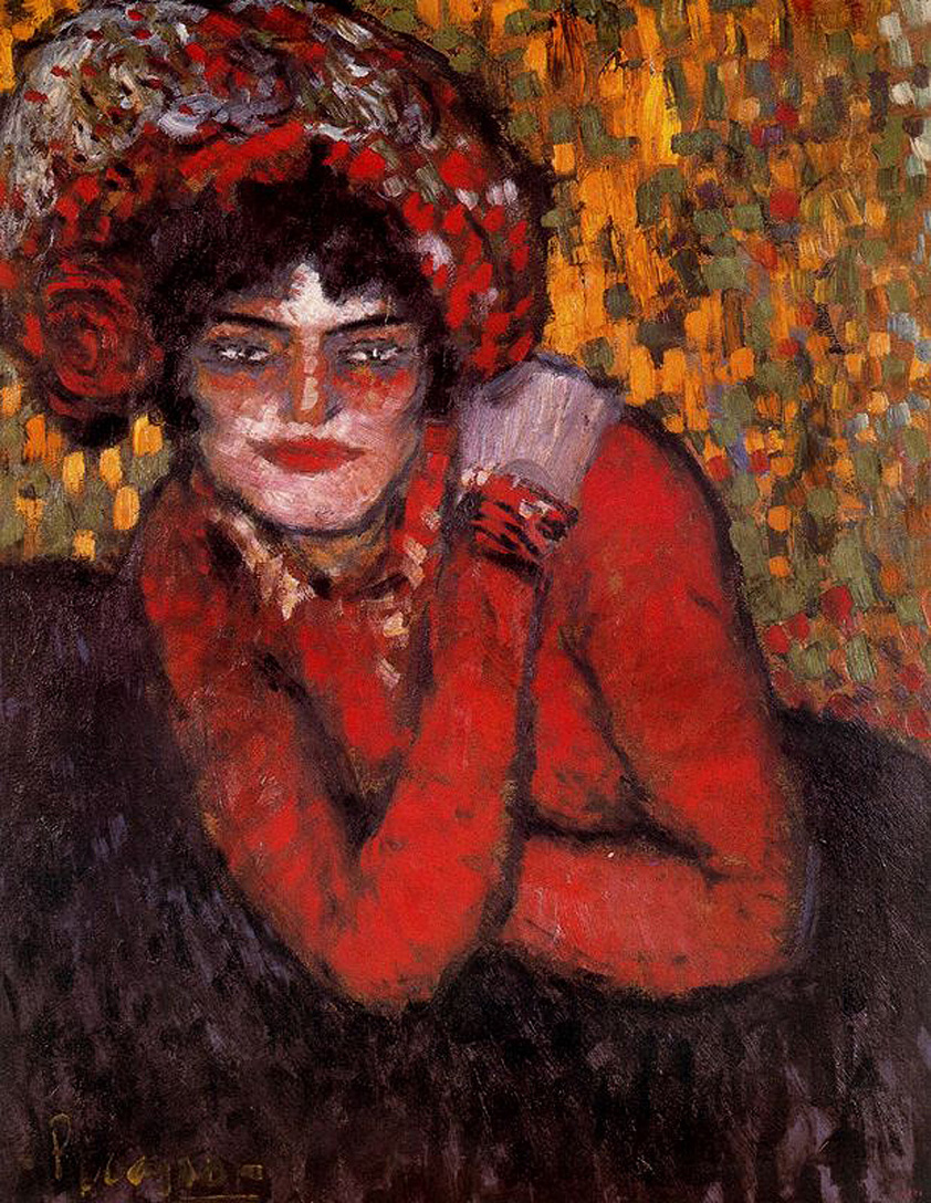 Picasso Pierreuse with her hand on her shoulder 1901